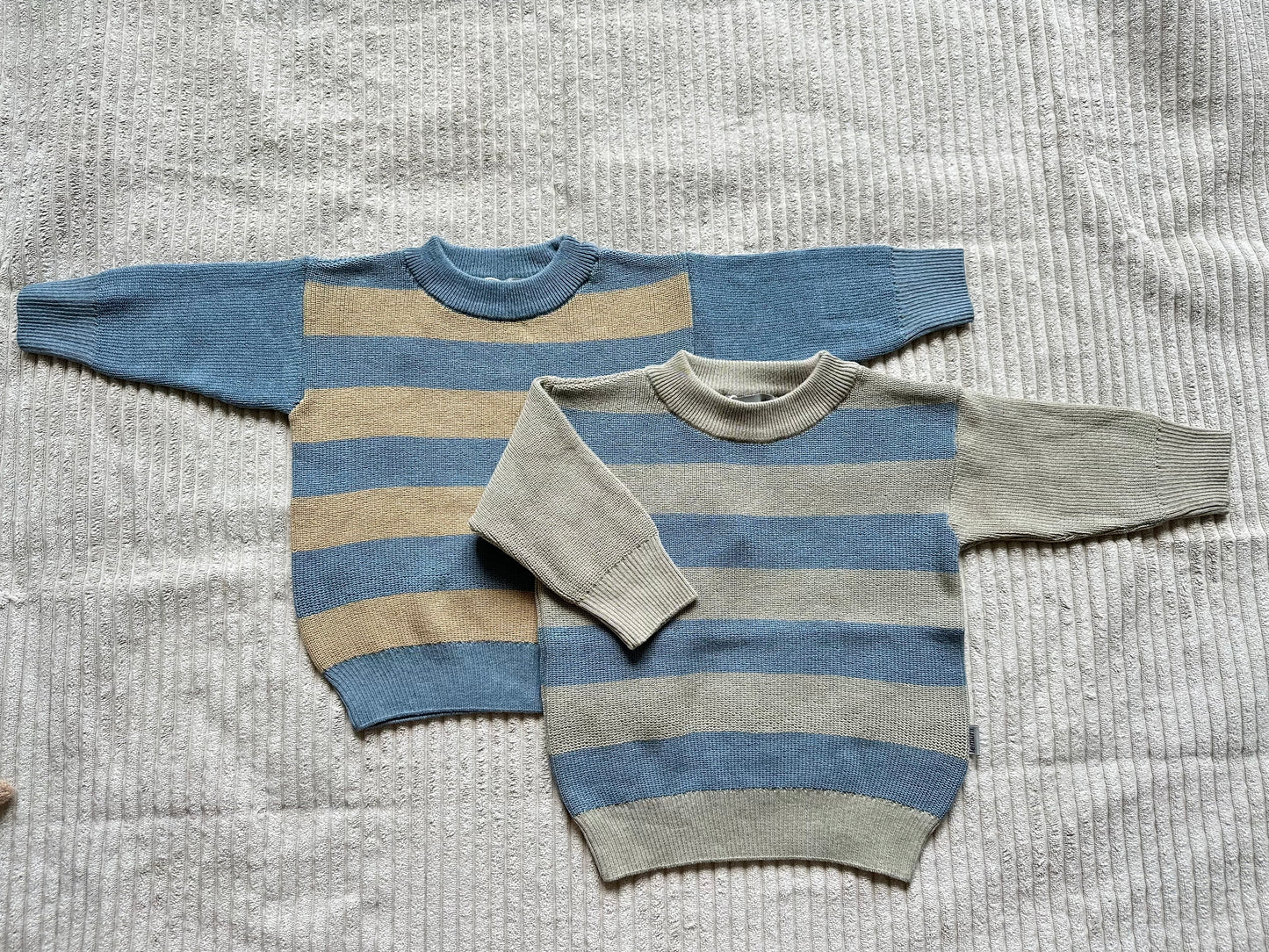 Pullover ,,Tory,, Streifen windward blue/sand