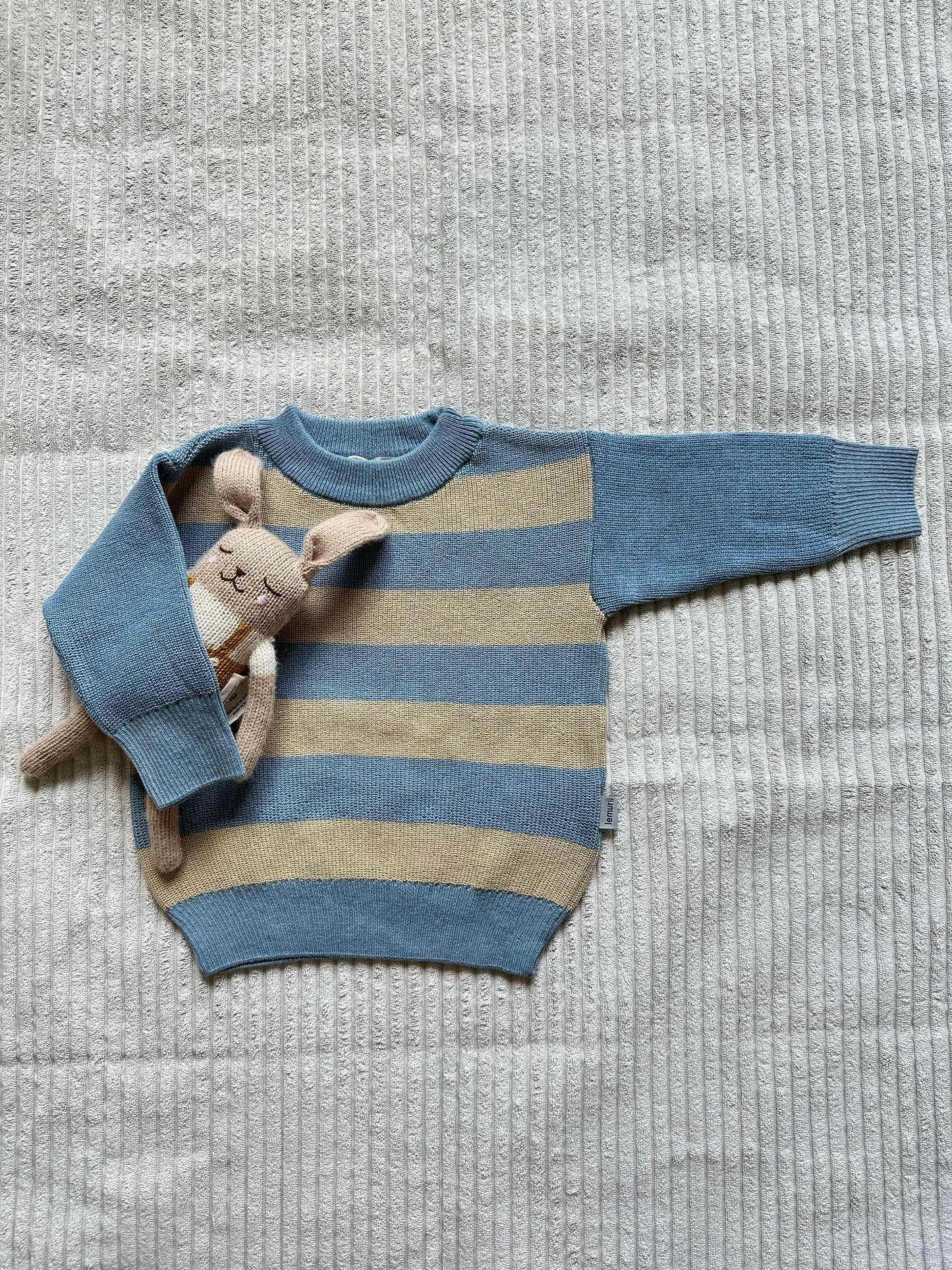 Pullover ,,Tory,, Streifen windward blue/sand