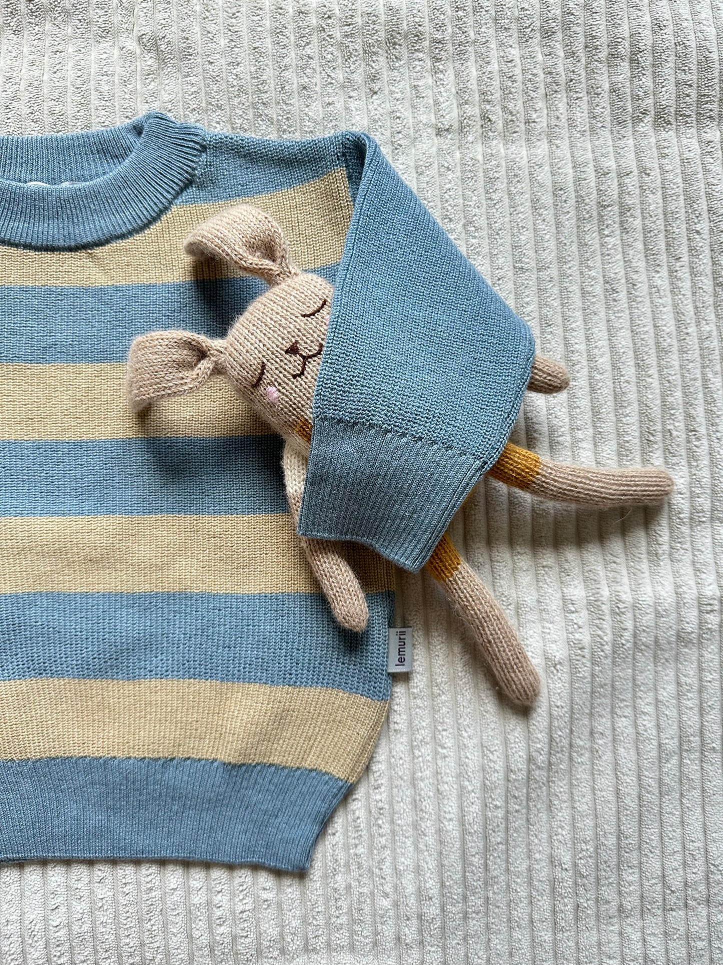 Pullover ,,Tory,, Streifen windward blue/sand