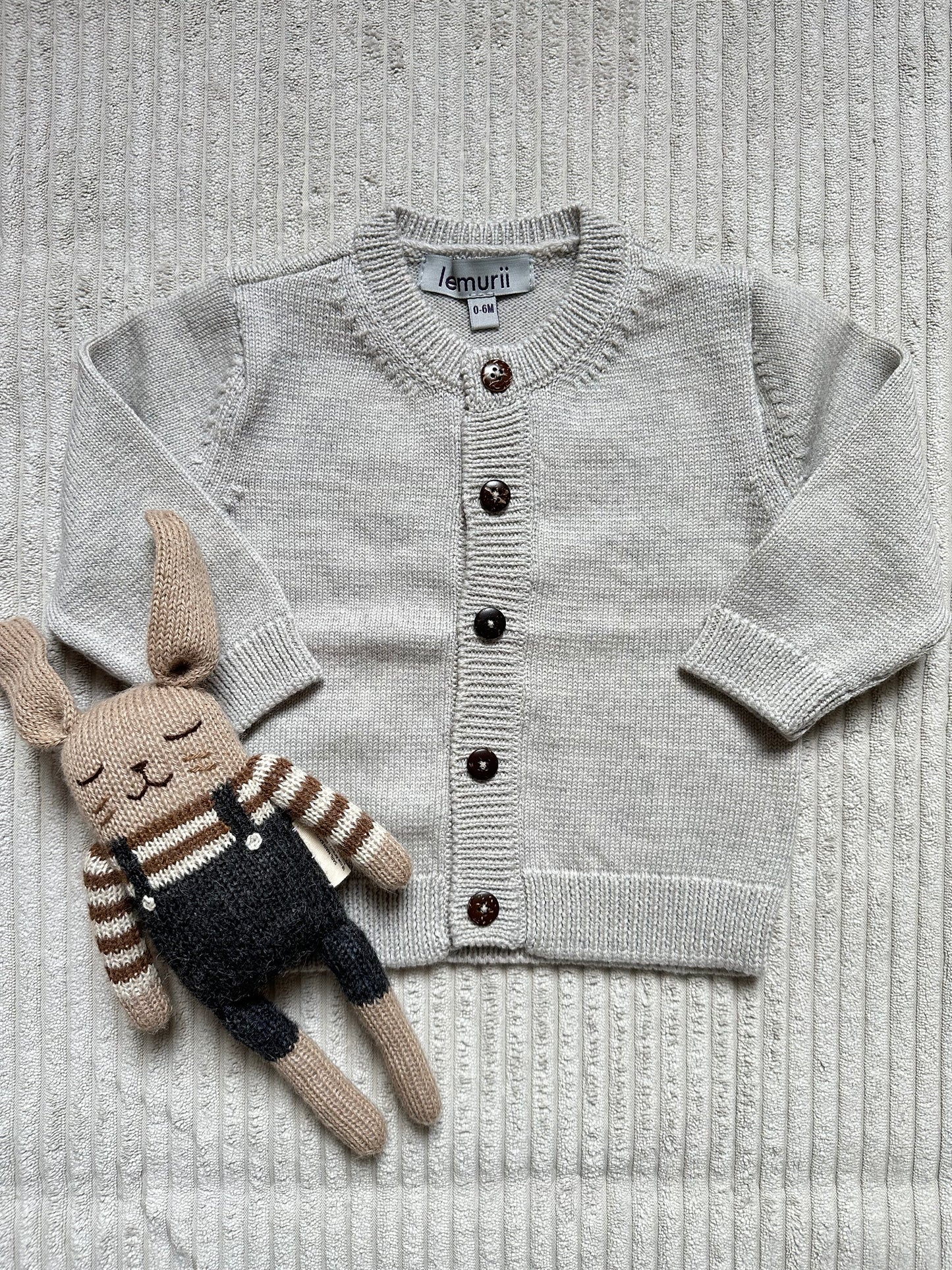 Strickjacke ,,Ruby,, hellgrau