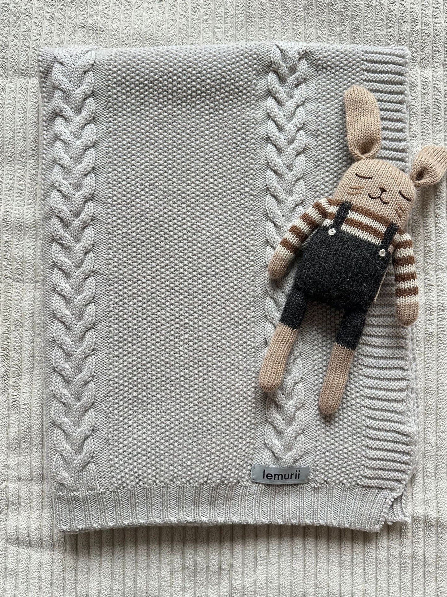 Kuscheldecke ,, Mimi ,, hellgrau