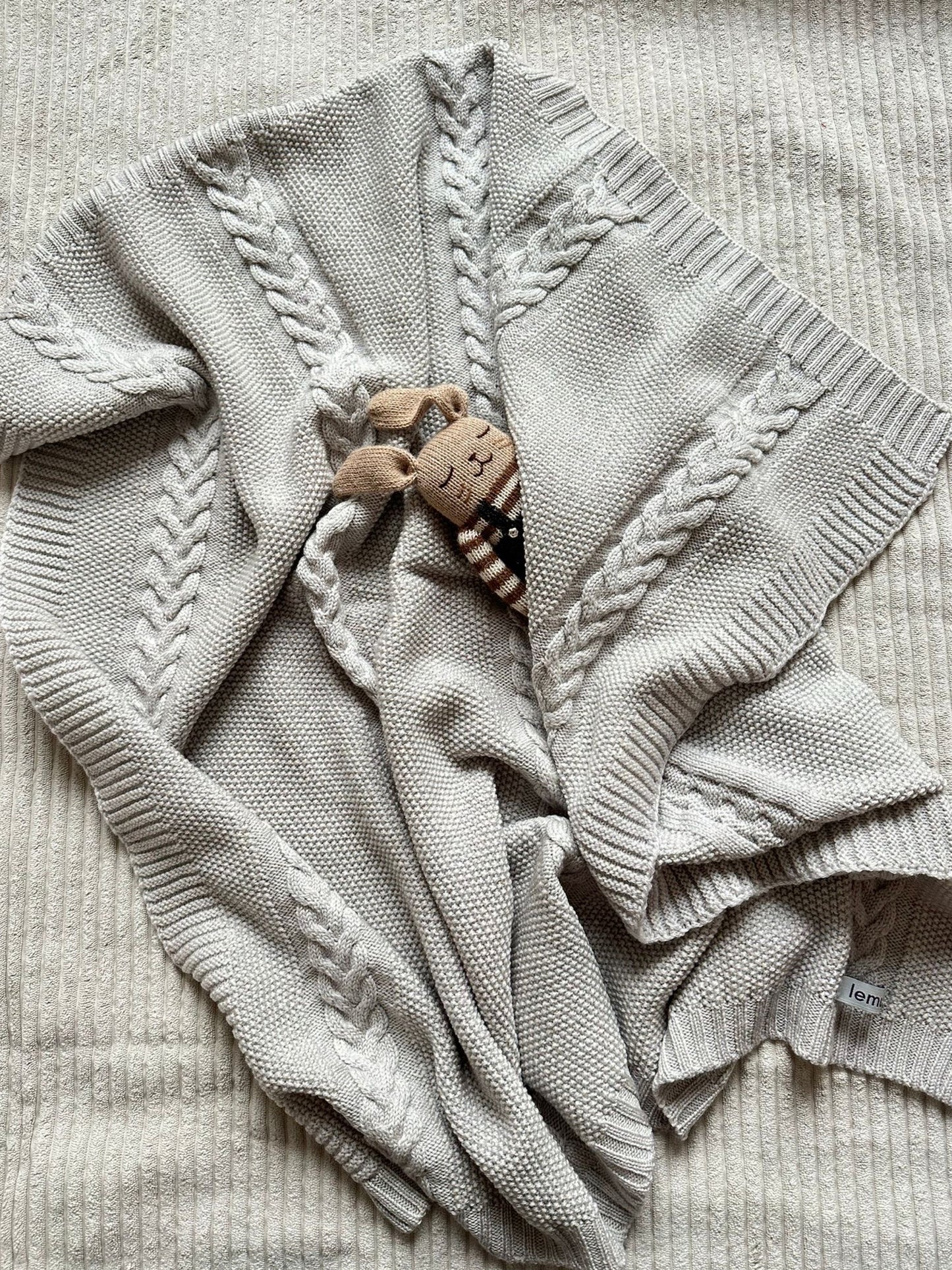 Kuscheldecke ,, Mimi ,, hellgrau
